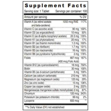 Sunshine Nutrition A TO Z Men's Multivitamin 100 Tablets Sunshine Nutrition