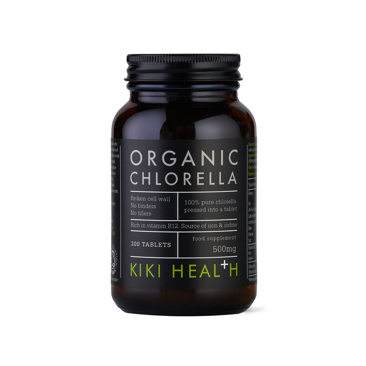 KIKI Health Organic Chlorella - 200 Tablets