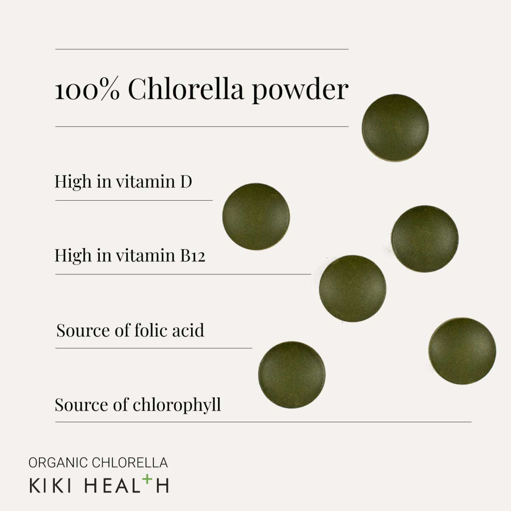 KIKI Health Organic Chlorella - 200 Tablets