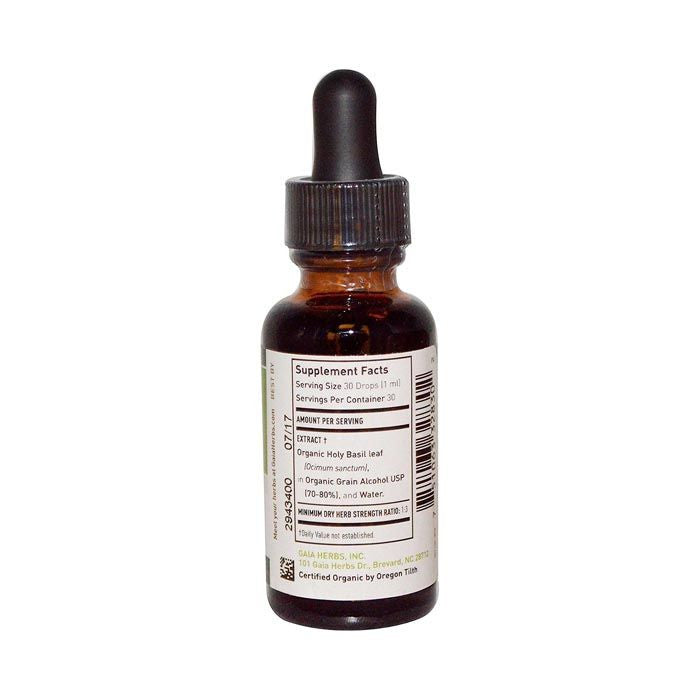 Gaia Herbs Organic Holy Basil Leaf 1 Oz - 30ml
