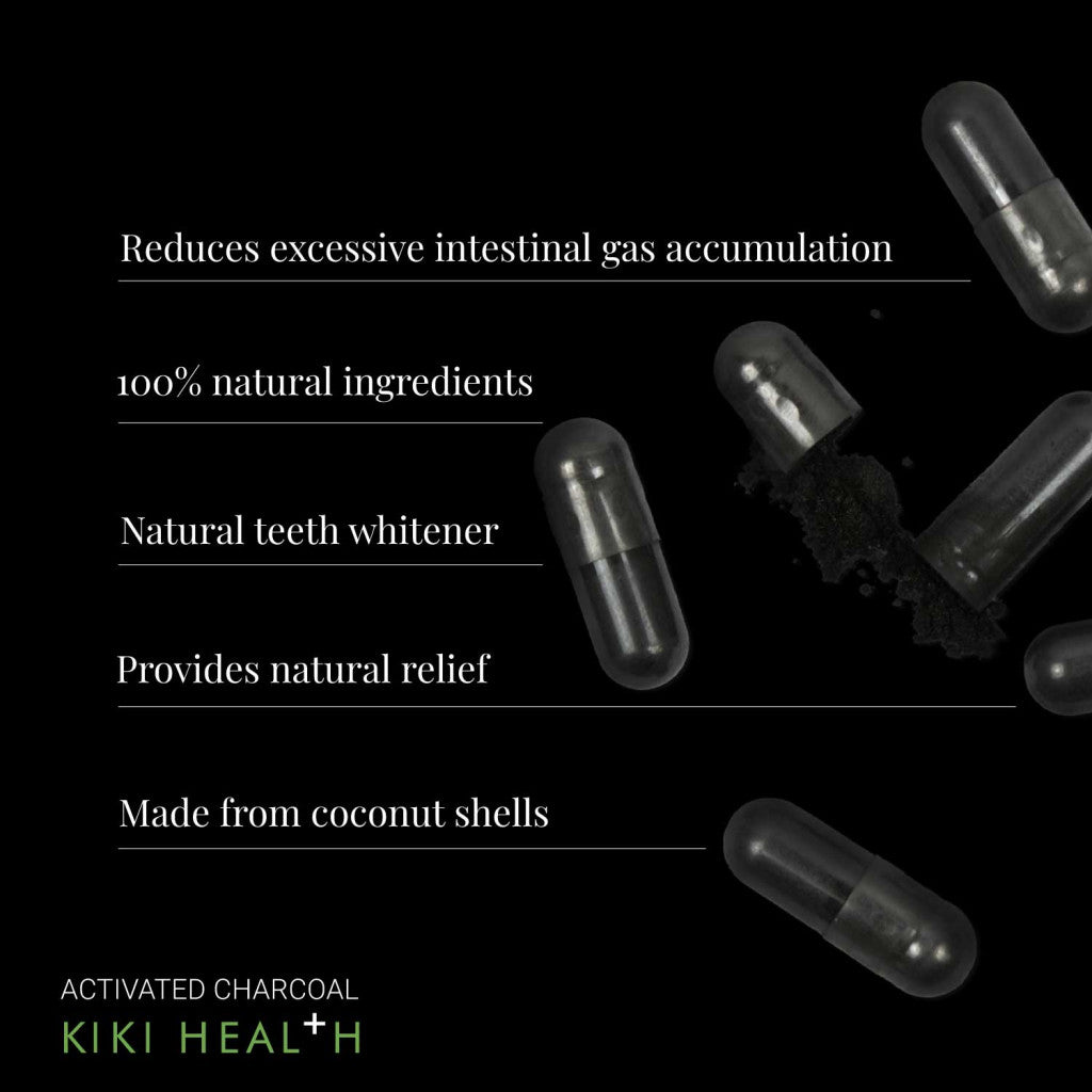 KIKI Health Activated Charcoal - 50 Capsules