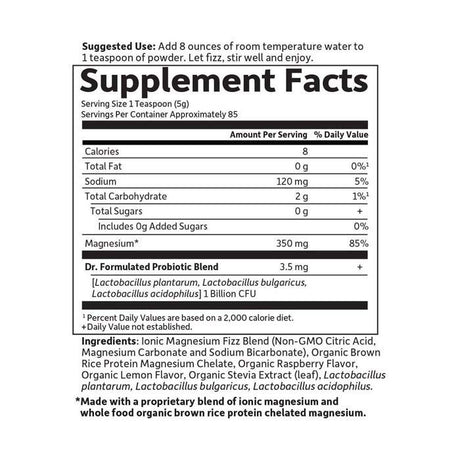 Garden of Life Dr. Formulated Magnesium Raspberry Lemon - 421.5g