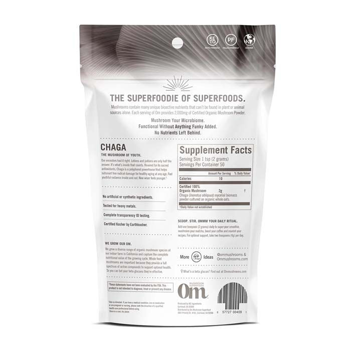 Om Chaga Organic Mushroom Powder 100g
