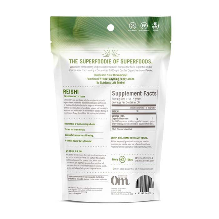 Om Reishi Organic Mushroom Powder 100g