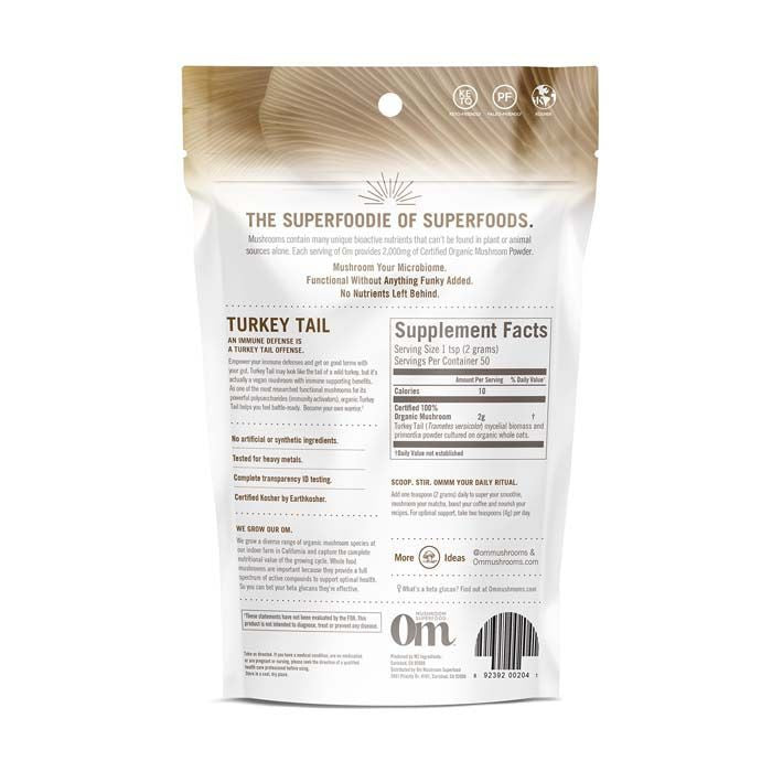 Om Turkey Tail Organic Mushroom Powder 100g