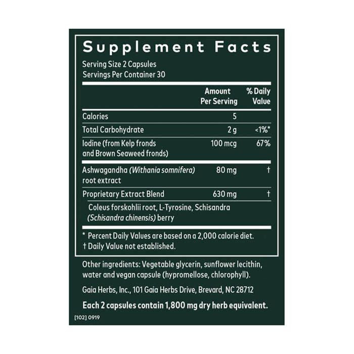Gaia Herbs Thyroid Support - 60 Capsules