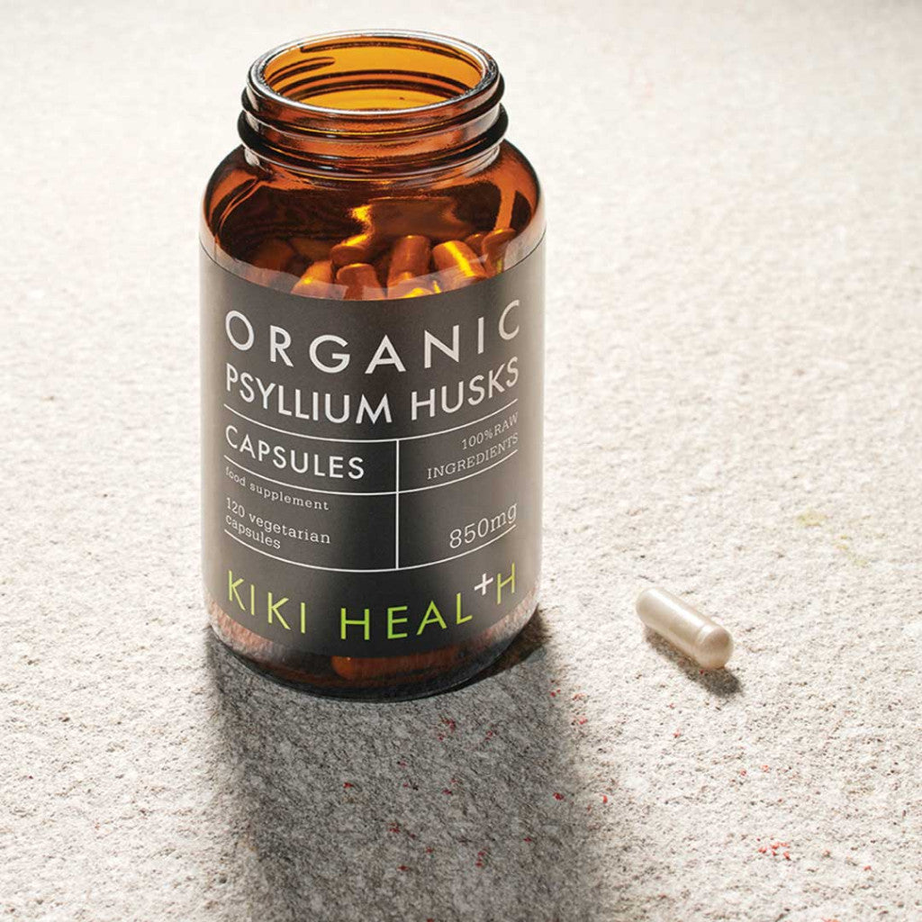 KIKI Health Organic Psyllium Husks Vegetarian - 120 Capsules