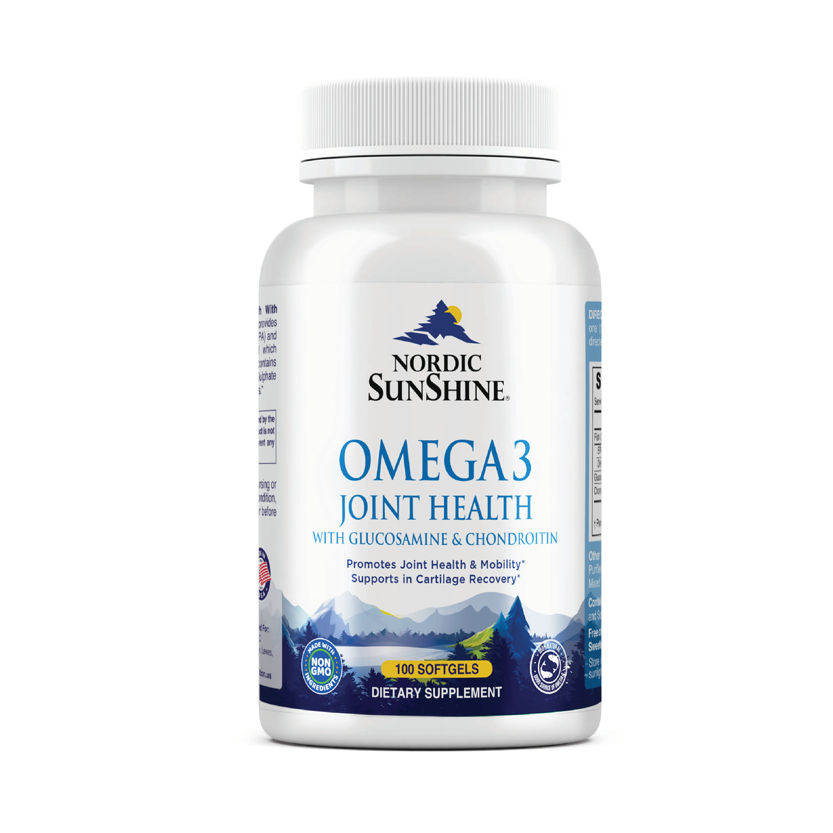 Nordic Sunshine Omega 3 Joint Health With Glucosamine & Chondroitin - 100 Softgels