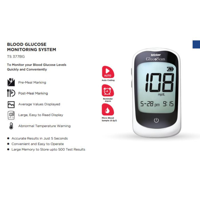 Trister Glucoscan Blood Gluco Meter Ts 377bg