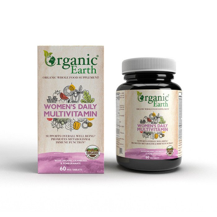 Organic Earth Women’s Daily Multivitamin 60 Tablets Organic Earth