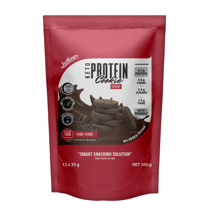Justine's Protein Cookie Mini Chocolate Fudge -25g x 12s
