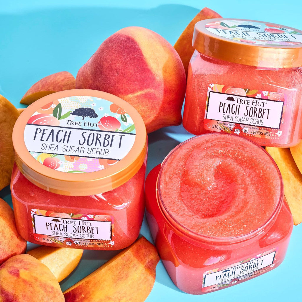Tree Hut Shea Sugar Scrub Peach Sorbet - 510g