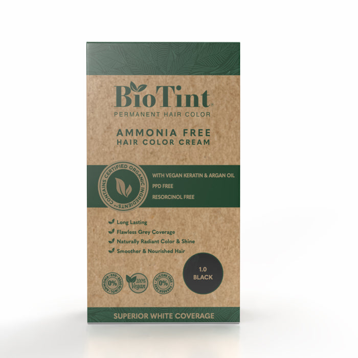 BioTint Permanent Hair Color - 1.0 Black