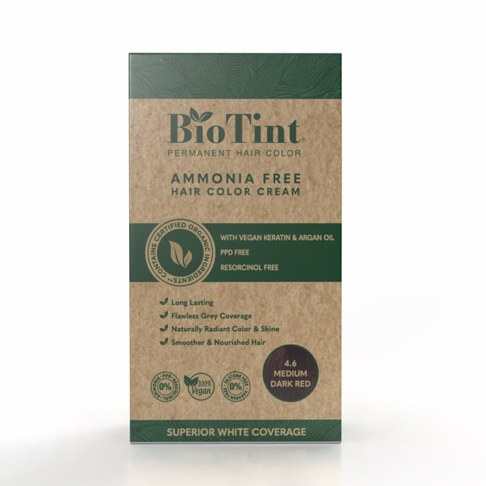 BioTint Permanent Hair Color - 4.6 Medium Dark Red