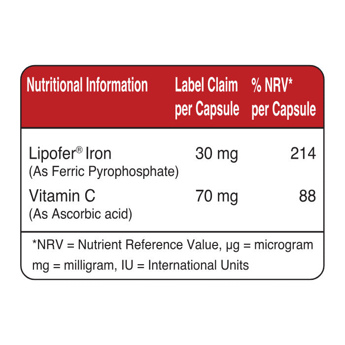 Vital Healthcare Lipoferra C - 30 Capsules