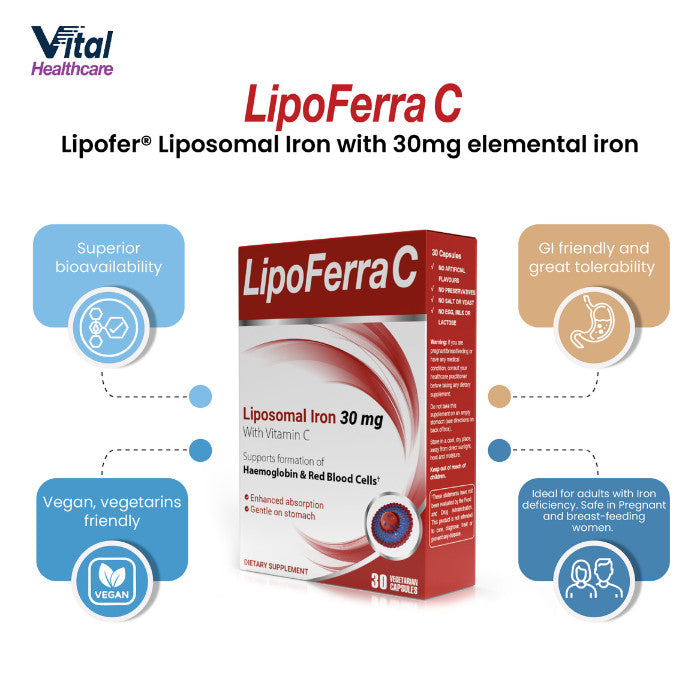 Vital Healthcare Lipoferra C - 30 Capsules