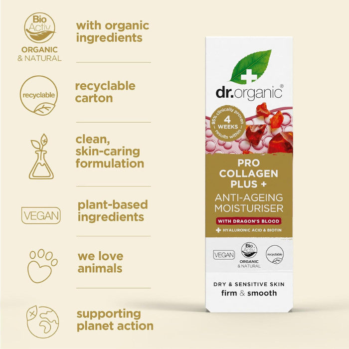 Dr.Organic Pro Collagen Plus Dragons Blood Cream - 50ml