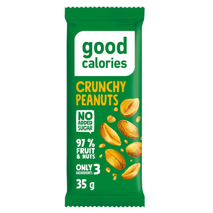 Good Calories Date Bar Crunchy Peanuts 35g With 97% Fruits & Nuts - Pack of 20 pcs
