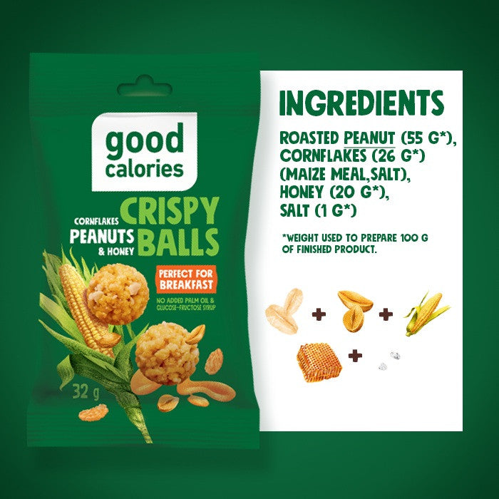 Good Calories Crispy Balls Cornflakes & Peanuts - 32g