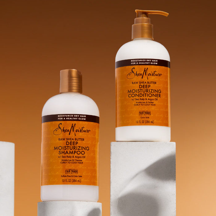 Shea Moisture Raw Shea Butter Deep Moisturizing Shampoo Sulphate-Free Cleanser for Dry and Transitioning Hair - 384ml