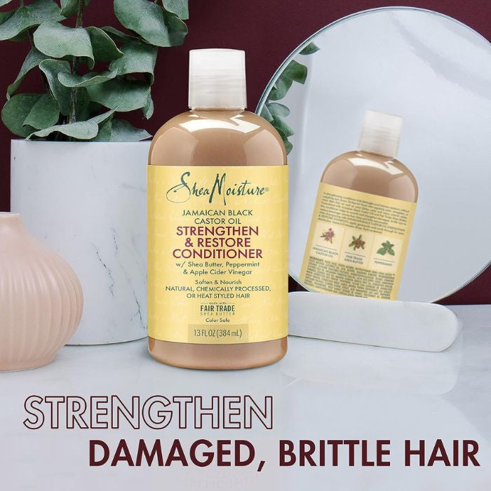 Shea Moisture Jamaican Black Castor Oil Conditioner Strengthen Restore and Deeply Nourish Hair 384ml