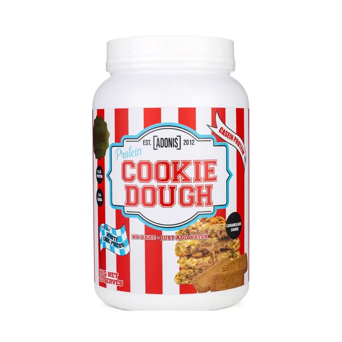 Adonis Gear Protein Cookie Dough Caramelized, High Protein Low Carb Dessert, Muscle Recovery Fuel, 1kg
