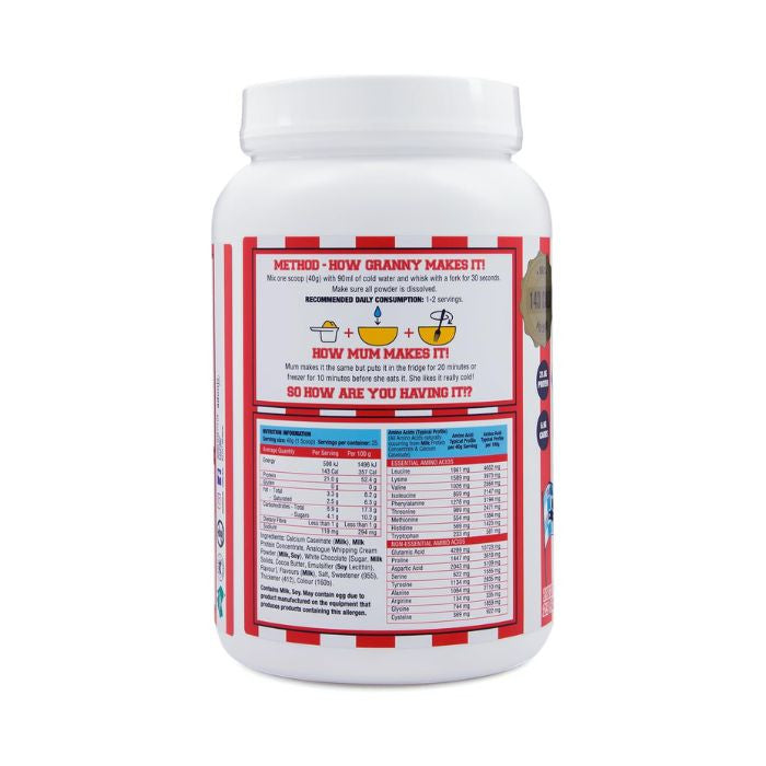 Adonis Gear Protein Cookie Dough Mango Vanilla, High Protein Low Carb Snack with Casein and EAAs, 1kg