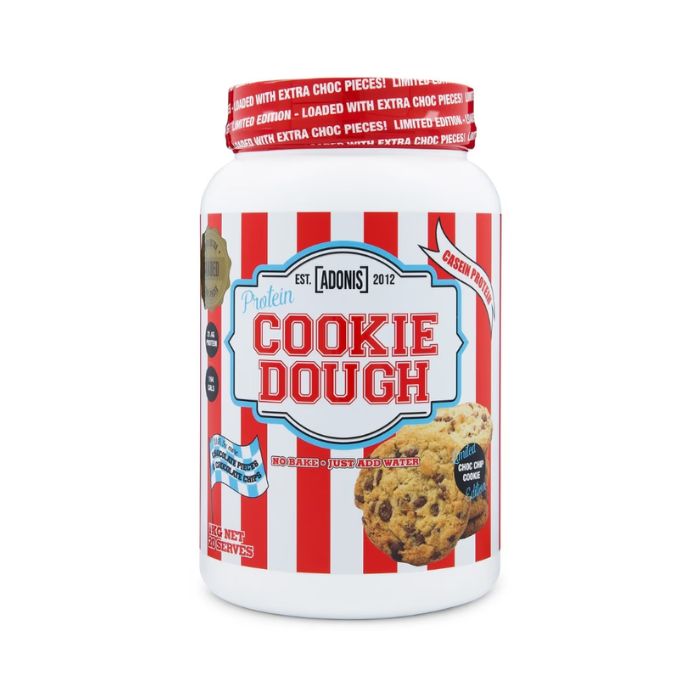 Adonis Gear Cookie Dough Choco Chip Cookie, Casein Protein, Slow Digesting, Limited Edition, 1kg