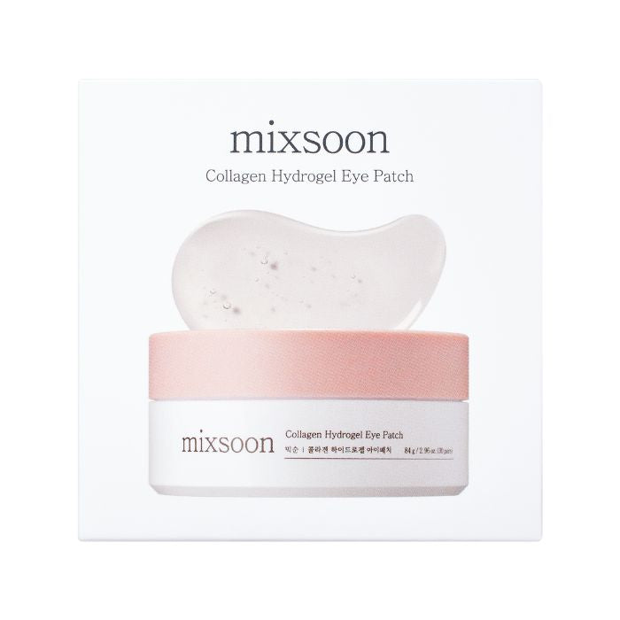 Mixsoon Collagen Hydrogel Eye Patch 84g, Hydrating, Firming, and Wrinkle-Care Patches with Peptides - 30 Pairs