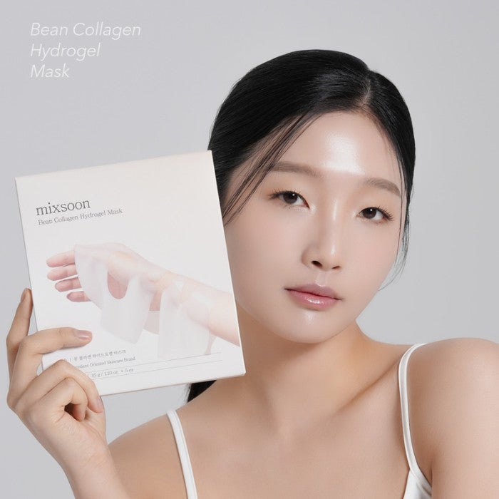 Mixsoon Bean Collagen Hydrogel Mask Pack 35g, Fermented Nutrients, Hydration, Firmness and Radiance - 5s