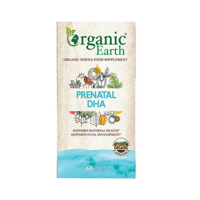 Organic Earth Prenatal DHA for Pregnancy and Lactation Support - 60 Softgels
