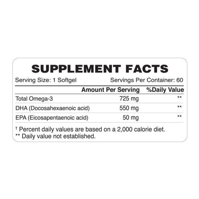 Organic Earth Prenatal DHA for Pregnancy and Lactation Support - 60 Softgels