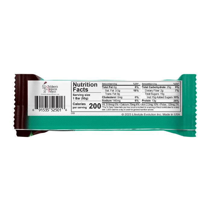 NuGo Dark Mint Chocolate Chip Bar 50g, 13g Protein, Gluten Free, Non-GMO, Pack of 12 pcs