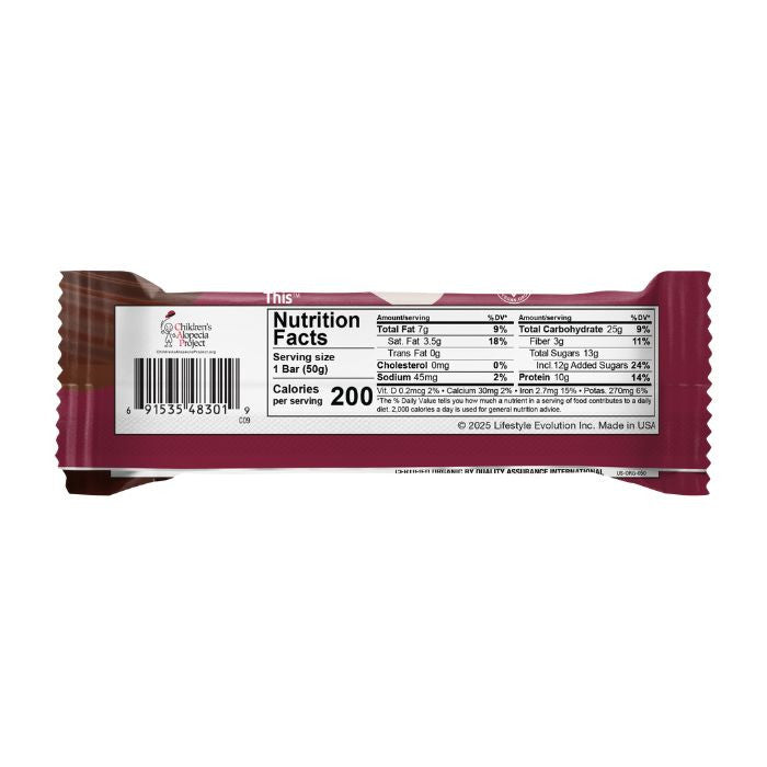 NuGo Organic Dark Chocolate Cherry Protein Bar 50g, Vegan, Gluten Free, 10g Plant Protein, Pack of 12 pcs