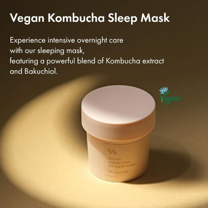 Dr. Ceuracle Vegan Kombucha Tea Sleep Mask, Overnight Hydration and Skin Renewal - 100g