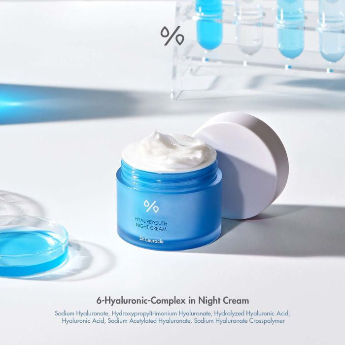 Dr. Ceuracle Hyal Reyouth Night Cream, Deep Hydration Overnight Repair Moisturizer - 60g