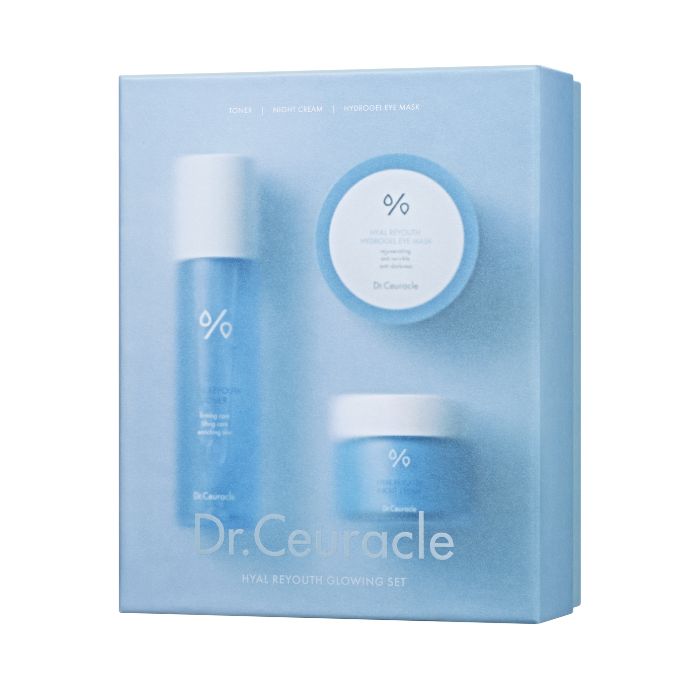 Dr. Ceuracle Hyal Reyouth Glowing Set, Hydrating Skincare Kit for Radiant Skin