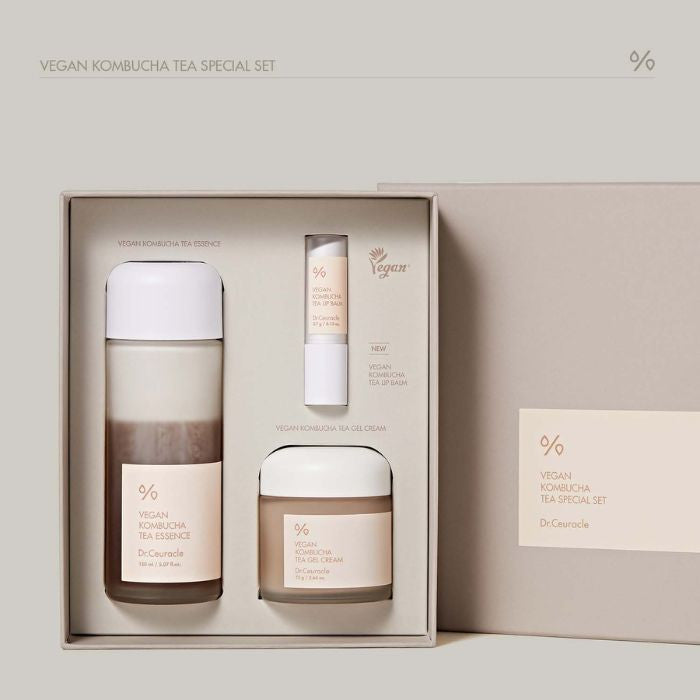 Dr. Ceuracle Vegan Kombucha Tea Special Set, Deep Hydration and Nourishing Skincare Kit