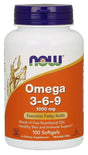 Now Omega 3 6 9 Flax Seed, Evening Primrose, Canola, Black Currant & Pumpkin Seed Oils 1000mg Softgels, Pack of 100's NOW