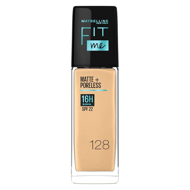 Maybelline Fit Me Matte + Poreless Foundation 128 Warm Nude 30 mL Maybelline