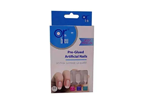 Or Bleu Pre-glued Artificial Nails 02 CT-988 Or Bleu