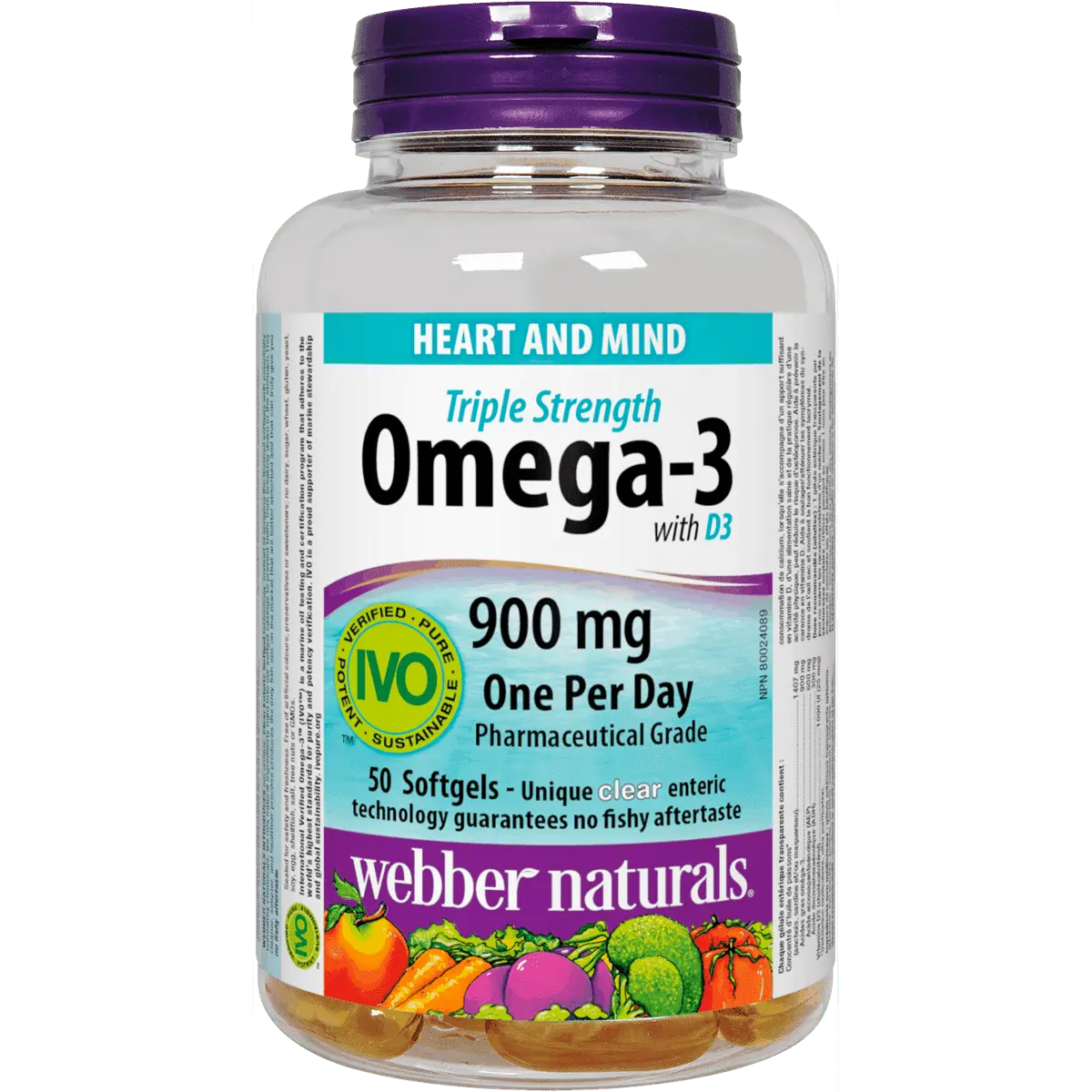 WEBBER NATURALS OMEGA 3 WITH D3 900MG SOFTGEL 50s Webber Naturals
