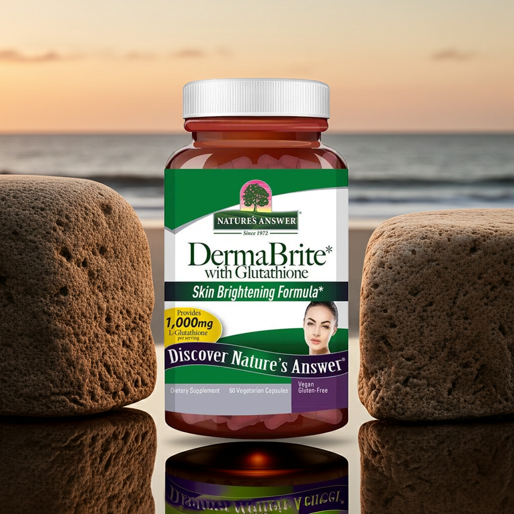 Nature's Answer DermaBrite With Glutathione Vegetarian Capsules For Skin Brightening, Pack of 60's