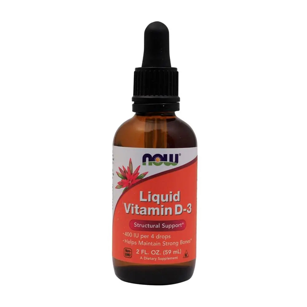 Now Liquid Vitamin D3 Drops 400 IU Drops For Strong Bones 60ml Now