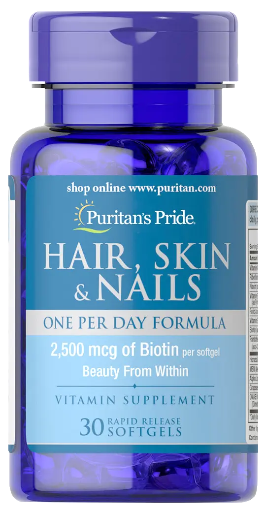 Puritan's Pride Hair Skin Nails Softgels 30's Puritan's Pride