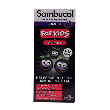 Sambucol Black Elderberry for Kids + Vitamin C Syrup 120ml Sambucol