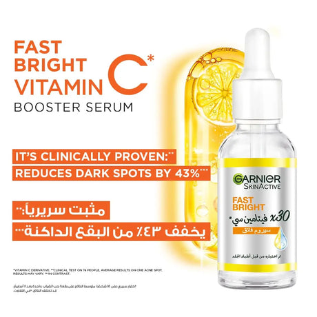 Garnier SkinActive Fast Bright 30x Vitamin C Booster Serum 30ml Garnier
