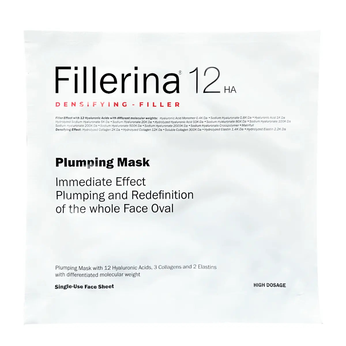 Fillerina Densifying Filler 12HA Plumping Mask 25ml- GLOBAL fillerina