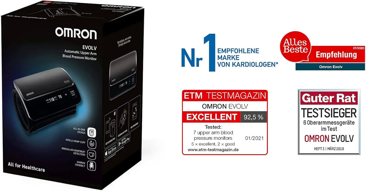Omron Evolv HEM-7600T TubelesOmron Evolv HEM-7600T Tubeless Blood pressure Monitors Blood pressure Monitor Omron
