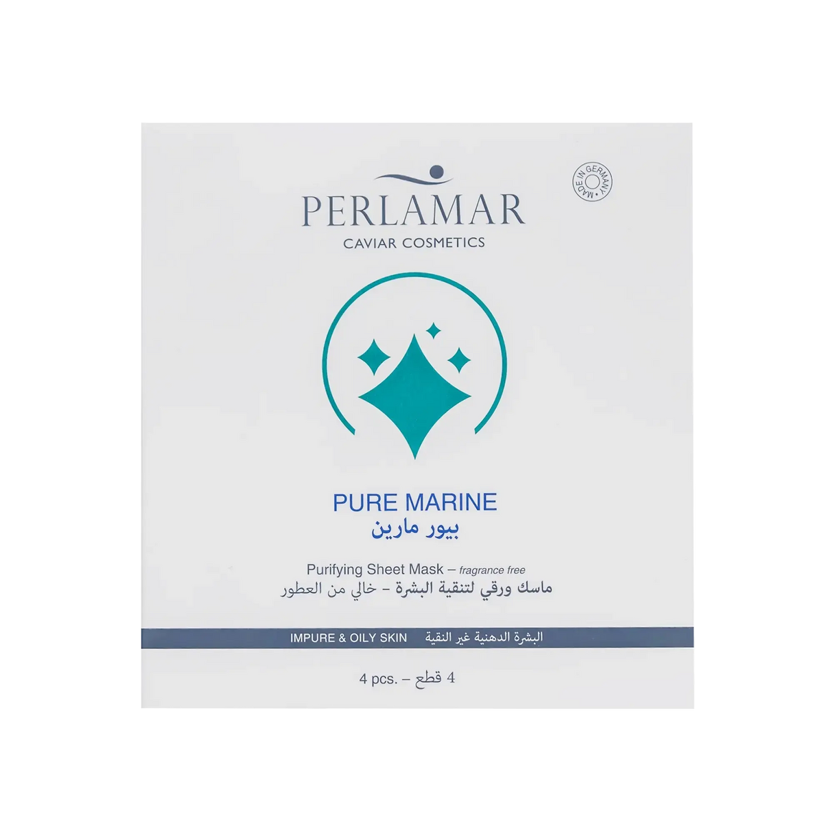 Perlamar Pure Marine Purifying Sheet Mask 4×16 ml perlamar